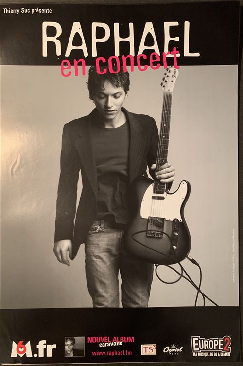 RAPHAEL - Caravane - En Concert - 80x120cm - Affiche État correct - N/A reconditionné disponible sur Fnac