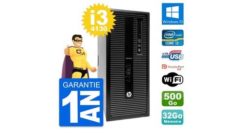 Pc tour hp elitedesk 800 g1 intel i3-4130 ram 32go disque 500go windows 10 wifi État correct - N/A reconditionné disponible sur Fnac