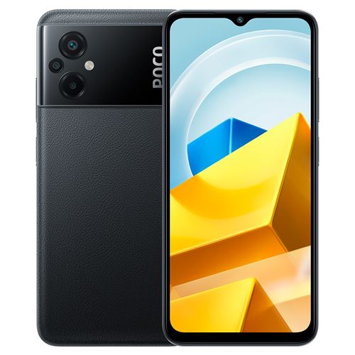 Xiaomi POCO M5 - 4G smartphone - double SIM - RAM 4 Go / Mémoire interne 128 Go - microSD slot - 6.58"" - 2408 x 1080 pixels (90 Hz) - 3 x caméras arrière 50 MP, 2 MP, 2 MP - front camera 5 MP - noir État correct - N/A reconditionné disponible sur Fnac