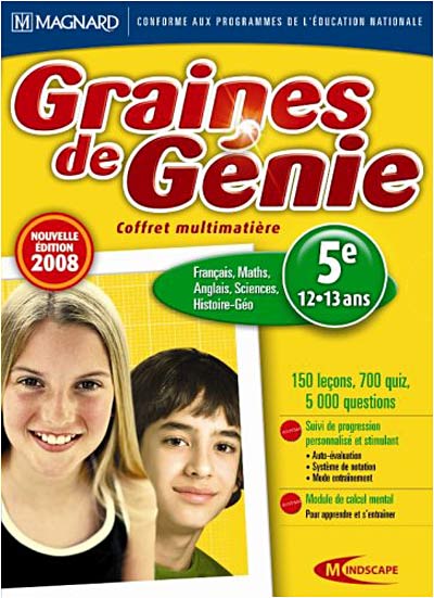 Acheter Graines de Génie - Coffret Multimatière 5ème - Version 2007/2008 État correct - 16,00 € Graines de Génie - Coffret Multimatière 5ème - Version 2007/2008 État correct - Mindscape France reconditionné disponible sur Fnac
