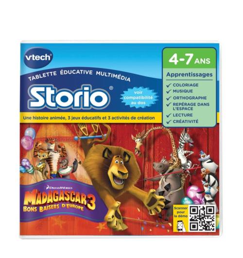 Jeux Storio Vtech Madagascar 3 État correct - VTech reconditionné disponible sur Fnac