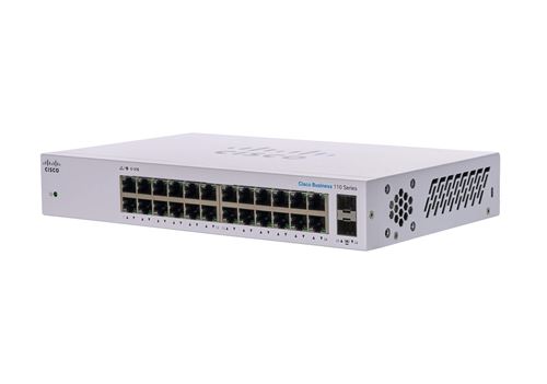 Acheter Cisco Business 110 Series 110-24T - Commutateur - non géré - 24 x 10/100/1000 + 2 x SFP Gigabit combiné - Montable sur rack, de bureau, fixation murale État correct - 79,00 € Cisco Business 110 Series 110-24T - Commutateur - non géré - 24 x 10/100/1000 + 2 x SFP Gigabit combiné - Montable sur rack, de bureau, fixation murale État correct - N/A reconditionné disponible sur Fnac