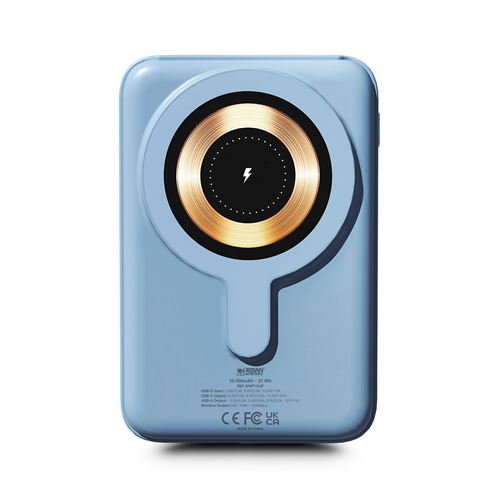 Batterie externe de secours sans fil Urban Factory 10000 mAh Blue allure État correct - Urban Factory reconditionné disponible sur Fnac