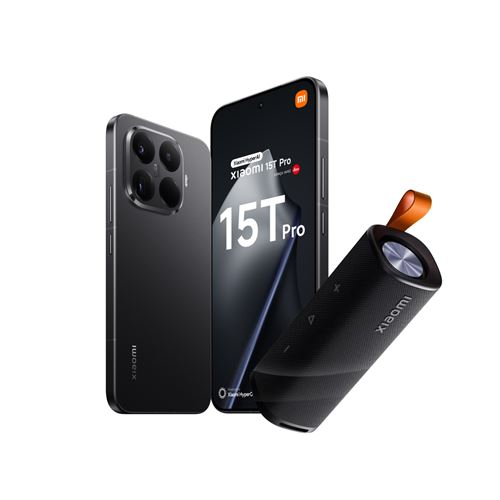 Pack Smartphone Xiaomi 15T Pro 6,83"" 5G Double Nano SIM 512 Go Noir conçu avec Leica + Enceinte Bluetooth Xiaomi Sound Outdoor S29D 30W Noir État correct - Xiaomi reconditionné disponible sur Fnac