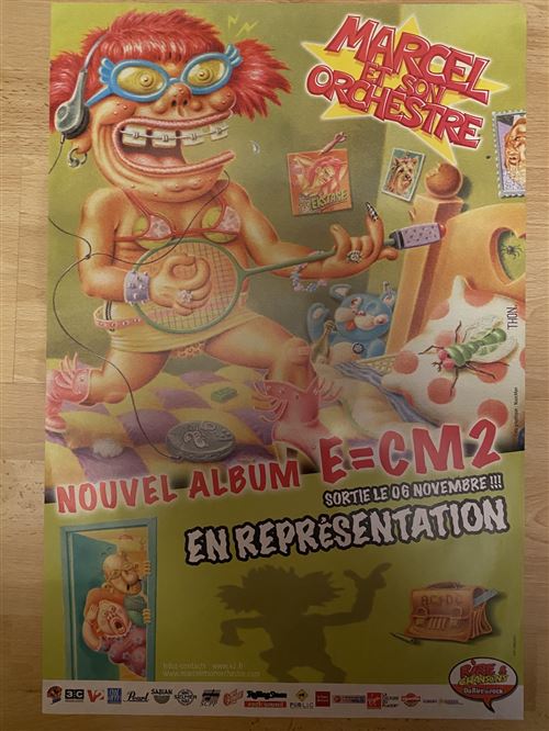 Marcel et son Orchestre - Nouvel Album E=MC2 - 40x60cm - Affiche État correct - N/A reconditionné disponible sur Fnac