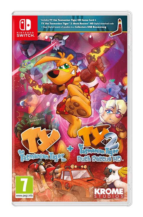Acheter Ty the Tasmanian Tiger HD + Ty the Tasmanian Tiger 2: Bush Rescue HD Bundle Nintendo Switch État correct - 43,59 € Ty the Tasmanian Tiger HD + Ty the Tasmanian Tiger 2: Bush Rescue HD Bundle Nintendo Switch État correct - Just for Games reconditionné disponible sur Fnac