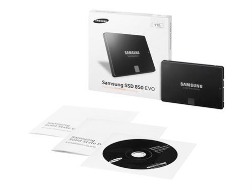Disque SSD Interne Samsung 850 EVO 1 To Noir État correct - Samsung reconditionné disponible sur Fnac