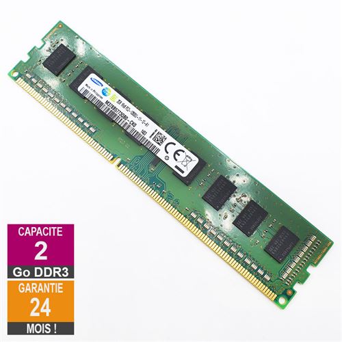 Barrette Mémoire 2Go RAM DDR3 Samsung M378B5773QB0-CK0 DIMM PC3-12800U 1Rx8 État correct - Samsung reconditionné disponible sur Fnac