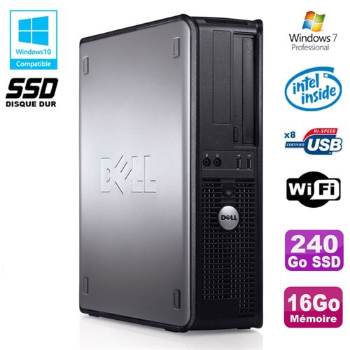 Acheter Pc dell optiplex 780 dt intel e7500 2.93ghz 16go 240go ssd wifi win 7 pro État correct - 169,00 € Pc dell optiplex 780 dt intel e7500 2.93ghz 16go 240go ssd wifi win 7 pro État correct - Dell reconditionné disponible sur Fnac