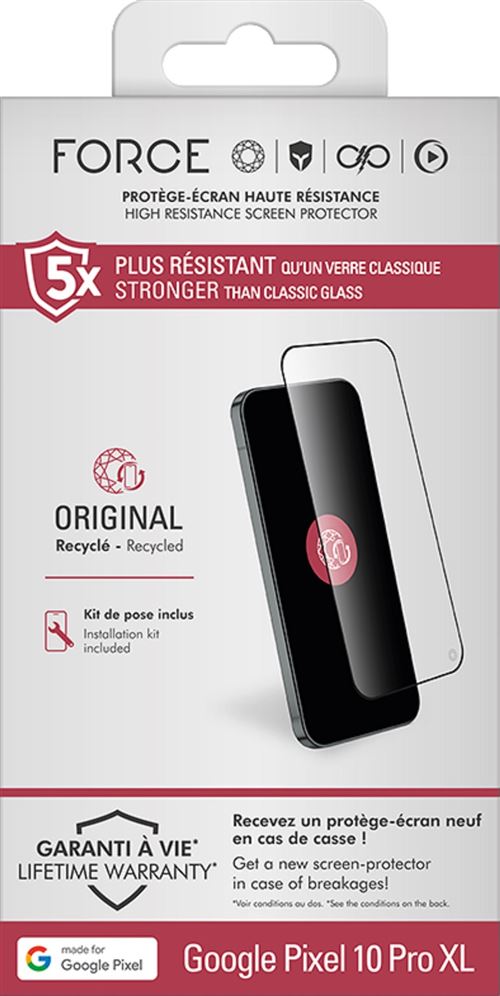 Acheter Protection d'écran Forceglass Original Transparent pour Google Pixel 10 Pro XL État correct - 24,99 € Protection d'écran Forceglass Original Transparent pour Google Pixel 10 Pro XL État correct - N/A reconditionné disponible sur Fnac