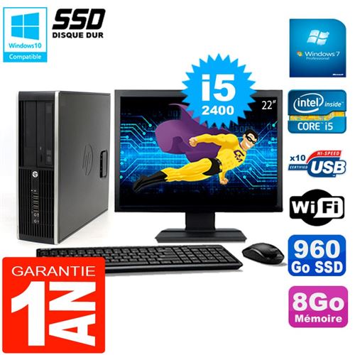 Pc hp compaq 8300 sff ecran 22' core i5-2400 ram 8go disque 960 go ssd wifi w7 État correct - Hewlett-Packard reconditionné disponible sur Fnac
