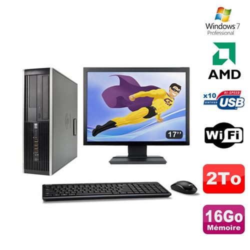 Pc hp compaq 6005 pro sff amd 3ghz 16go 2to graveur wifi win 7 pro 17' État correct - Hewlett-Packard reconditionné disponible sur Fnac