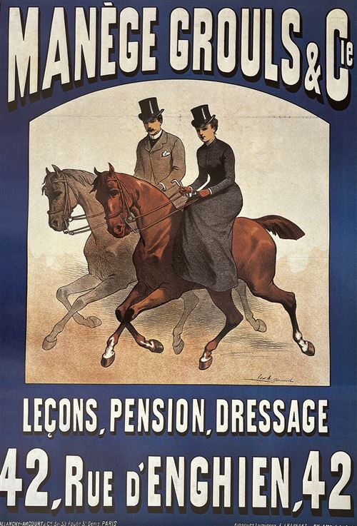Affiche - Manége Grouls & Cie - Cheval - Dressage - Edward Ancourt - 58,5x82cm État correct - N/A reconditionné disponible sur Fnac