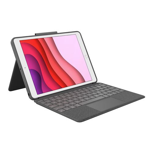 Etui clavier sans fil Logitech Combo Touch pour iPad 9ème génération, 8ème génération et 7ème génération État correct - Logitech reconditionné disponible sur Fnac