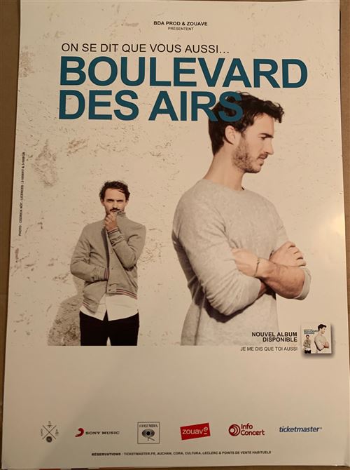 Boulevard des Airs - On se dit que vous aussi - 40x60cm - Affiche État correct - N/A reconditionné disponible sur Fnac