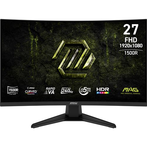 Acheter Ecran PC gaming MSI MAG 275CF X24 27"" Incurvé 240 Hz Full HD État correct - 131,99 € Ecran PC gaming MSI MAG 275CF X24 27"" Incurvé 240 Hz Full HD État correct - MSI reconditionné disponible sur Fnac
