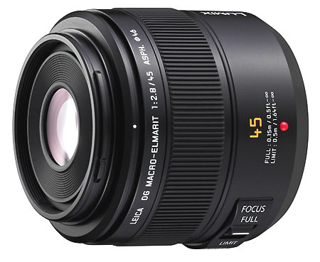 Objectif hybride Panasonic Lumix Leica DG Macro-Elmarit 45mm f/2,8 ASPH MEGA OIS noir État correct - Panasonic reconditionné disponible sur Fnac