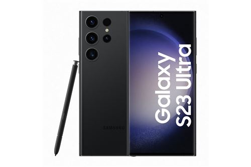 Samsung Galaxy S23 Ultra - 5G smartphone - double SIM - RAM 8 Go / Mémoire interne 256 Go - OLED display - 6.8"" - 3088 x 1440 pixels (120 Hz) - 4x caméras arrière 200 MP, 12 MP, 10 MP, 10 MP - front camera 12 MP - noir fantôme État correct - Samsung reconditionné disponible sur Fnac