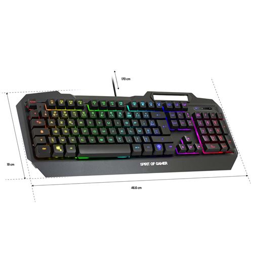 Acheter Clavier Gaming filaire Spirit Of Gamer Elite-K40 Noir État correct - 13,54 € Clavier Gaming filaire Spirit Of Gamer Elite-K40 Noir État correct - N/A reconditionné disponible sur Fnac