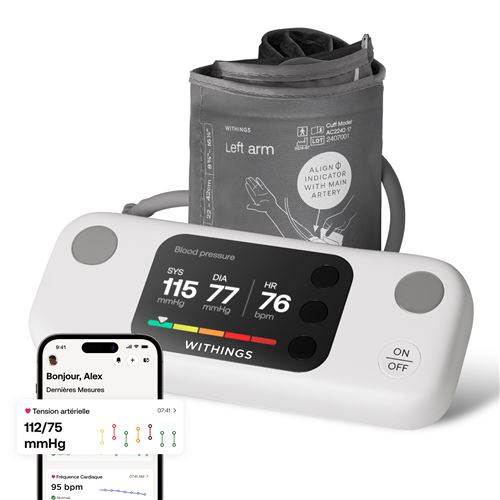 Tensiomètre connecté Withings BPM Vision Blanc État correct - Withings reconditionné disponible sur Fnac
