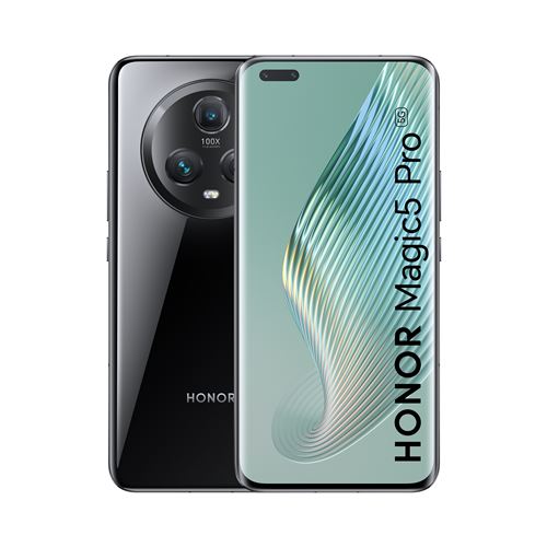 Smartphone Honor Magic5 Pro 6,81"" 5G Double nano SIM 512 Go Noir État correct - Honor reconditionné disponible sur Fnac