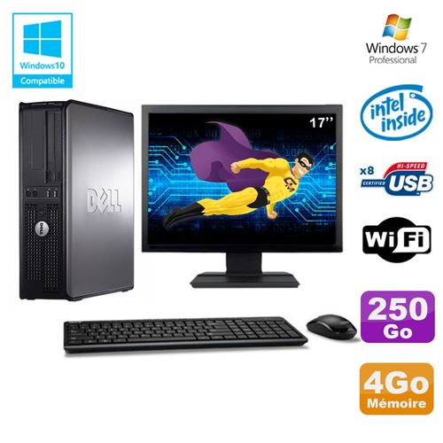 Acheter Pc dell optiplex 780 dt intel e8400 3ghz 4go 250go wifi win 7 ecran 17' État correct - 149,00 € Pc dell optiplex 780 dt intel e8400 3ghz 4go 250go wifi win 7 ecran 17' État correct - Dell reconditionné disponible sur Fnac