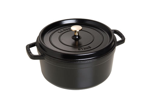Staub - 1102625 - Cocotte - Ronde - Noire Mat - 26 cm État correct - Staub reconditionné disponible sur Fnac