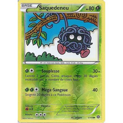 Carte Pokemon - XY11 - Offensive Vapeur - Saquedeneu - PV 80 - 1/114 - Holo Reverse - VF État correct - Asmodee reconditionné disponible sur Fnac