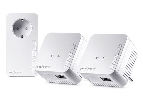 Acheter Kit Multiroom 3 adaptateurs CPL Devolo Magic 1 Wifi mini Blanc État correct - 139,99 € Kit Multiroom 3 adaptateurs CPL Devolo Magic 1 Wifi mini Blanc État correct - Devolo reconditionné disponible sur Fnac
