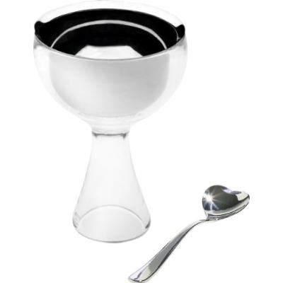 ALESSI BIG KIT LOVE SET AVEC COUPE POUR GLACE AVEC CUILLÈRE EN RÉSINE THERMOPLASTIQUE ET ACIER INOXYDABLE 18/10 BRILLANT EFFET M État correct - Alessi reconditionné disponible sur Fnac