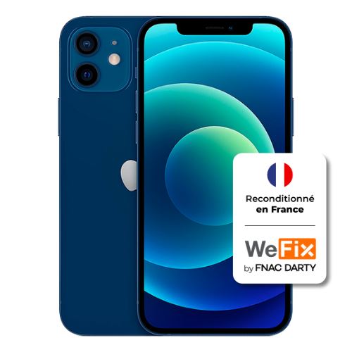 Apple iphone 12 - Grade C - 256GB - Bleu Reconditionné en France par WeFix État correct - N/A reconditionné disponible sur Fnac