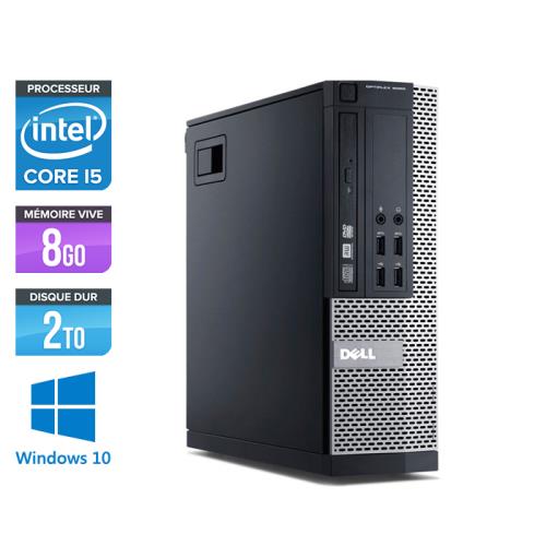 Unité centrale Dell Optiplex 7010 SFF - Noir - Intel Core i5-3470 / 3.20 GHz - RAM 8 Go - HDD 2 To - DVDRW - Gigabit Ethernet - Windows 10 Professionnel État correct - Dell reconditionné disponible sur Fnac
