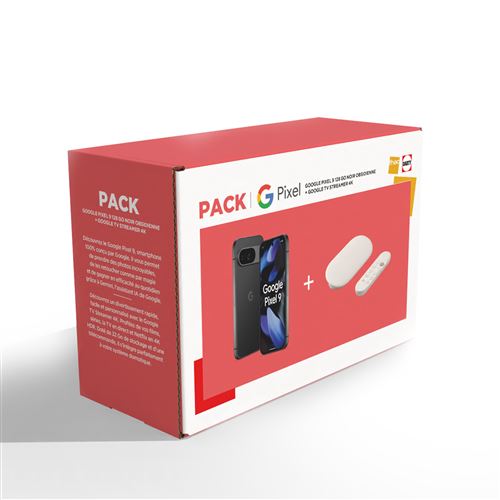 Acheter Pack Smartphone Google Pixel 9 6,3"" 5G Double SIM 128 Go Noir Obsidienne + Streamer 4K Blanc État correct - 642,99 € Pack Smartphone Google Pixel 9 6,3"" 5G Double SIM 128 Go Noir Obsidienne + Streamer 4K Blanc État correct - Google reconditionné disponible sur Fnac