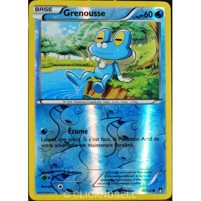 Acheter carte Pokémon 38/122 Grenousse 60 PV - REVERSE XY - Rupture Turbo NEUF FR État correct - 16,00 € carte Pokémon 38/122 Grenousse 60 PV - REVERSE XY - Rupture Turbo NEUF FR État correct - Pokémon reconditionné disponible sur Fnac