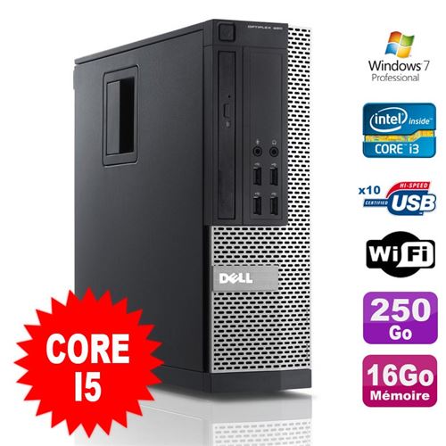 Acheter Pc dell optiplex 990 sff i5-2400 3.1ghz 16go disque 250go dvd wifi w7 État correct - 189,00 € Pc dell optiplex 990 sff i5-2400 3.1ghz 16go disque 250go dvd wifi w7 État correct - Dell reconditionné disponible sur Fnac