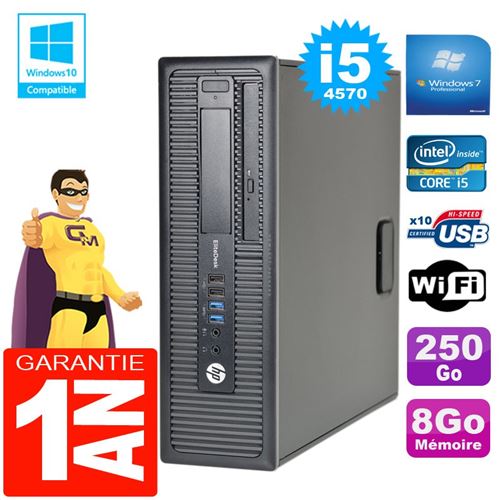 Pc hp elitedesk 800 g1 sff core i5-4570 8go disque 250go graveur dvd wifi w7 État correct - Hewlett-Packard reconditionné disponible sur Fnac