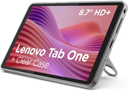 Pack Tablette Tactile Lenovo Tab One 8,7"" 64 Go Gris anthracite + coque de protection transparente État correct - Lenovo reconditionné disponible sur Fnac