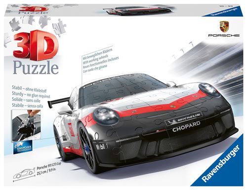 Puzzle 3D Ravensburger Porsche 911 GT3 Cup 108 pièces État correct - Ravensburger reconditionné disponible sur Fnac
