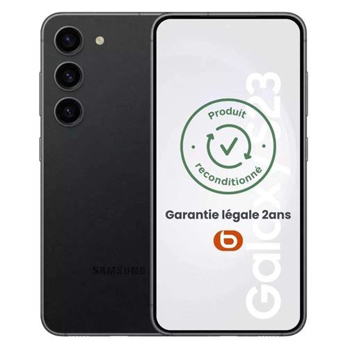 Smartphone Samsung galaxy s23 noir 6.1 pouces RAM 8 Go stockage 256 Go État correct - N/A reconditionné disponible sur Fnac