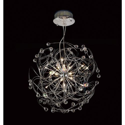 Suspension Messe 17 Ampoules chrome poli/cristal État correct - N/A reconditionné disponible sur Fnac