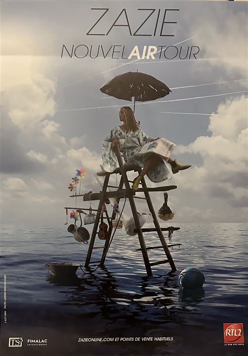 Affiche - ZAZIE - Nouvel Air Tour - 42x60cm État correct - N/A reconditionné disponible sur Fnac