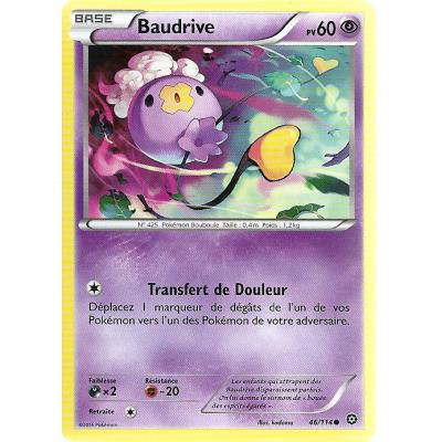 Carte Pokemon - XY11- Offensive vapeur - Baudrive - PV 60 - 46/114 - Commune - VF État correct - Asmodee reconditionné disponible sur Fnac