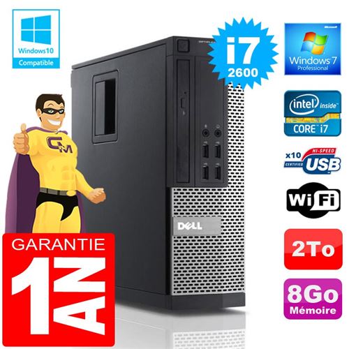 Pc dell 990 sff core i7-2600 ram 8go disque 2 to wifi w7 État correct - Dell reconditionné disponible sur Fnac