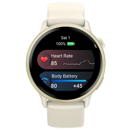 Acheter Montre connectée Garmin Vívoactive® 6 42 mm Ivoire avec bracelet Beige État correct - 247,99 € Montre connectée Garmin Vívoactive® 6 42 mm Ivoire avec bracelet Beige État correct - Garmin reconditionné disponible sur Fnac