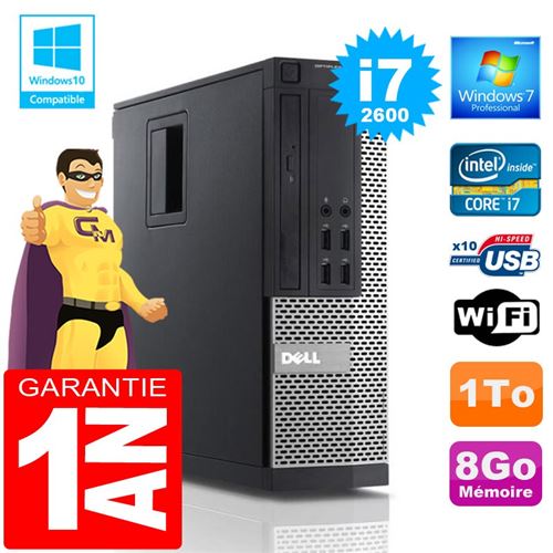 Pc dell 990 sff core i7-2600 ram 8go disque 1 to wifi w7 État correct - Dell reconditionné disponible sur Fnac