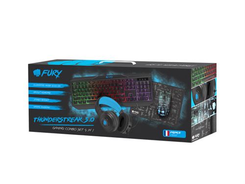 Pack Gaming 4 en 1 Fury Thunderstreak 3.0 Noir et bleu État correct - N/A reconditionné disponible sur Fnac