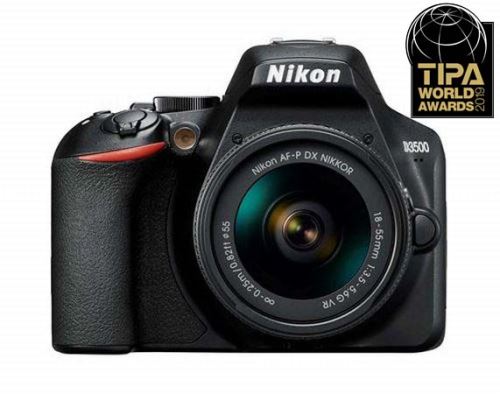 Appareil photo Reflex Nikon D3500 Noir+ Objectif Nikkor AF-P DX 18-55 mm f/3.5-5.6 VR État correct - Nikon reconditionné disponible sur Fnac