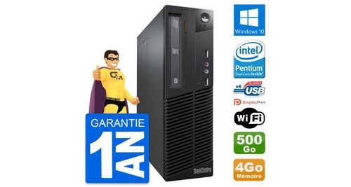 Pc lenovo thinkcentre m73 sff intel g3220 ram 4go disque 500go windows 10 wifi État correct - N/A reconditionné disponible sur Fnac