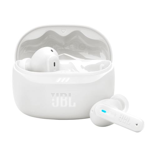 Ecouteurs sans fil Bluetooth JBL Tune Beam 2 avec réduction de bruit blanc État correct - JBL reconditionné disponible sur Fnac