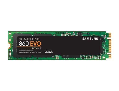 Disque SSD Interne Samsung 860 Evo SATA III M.2 250 Go Noir et vert - État correct Samsung sur Fnac